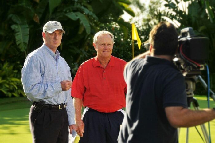 Jim directing Jack Nicklaus